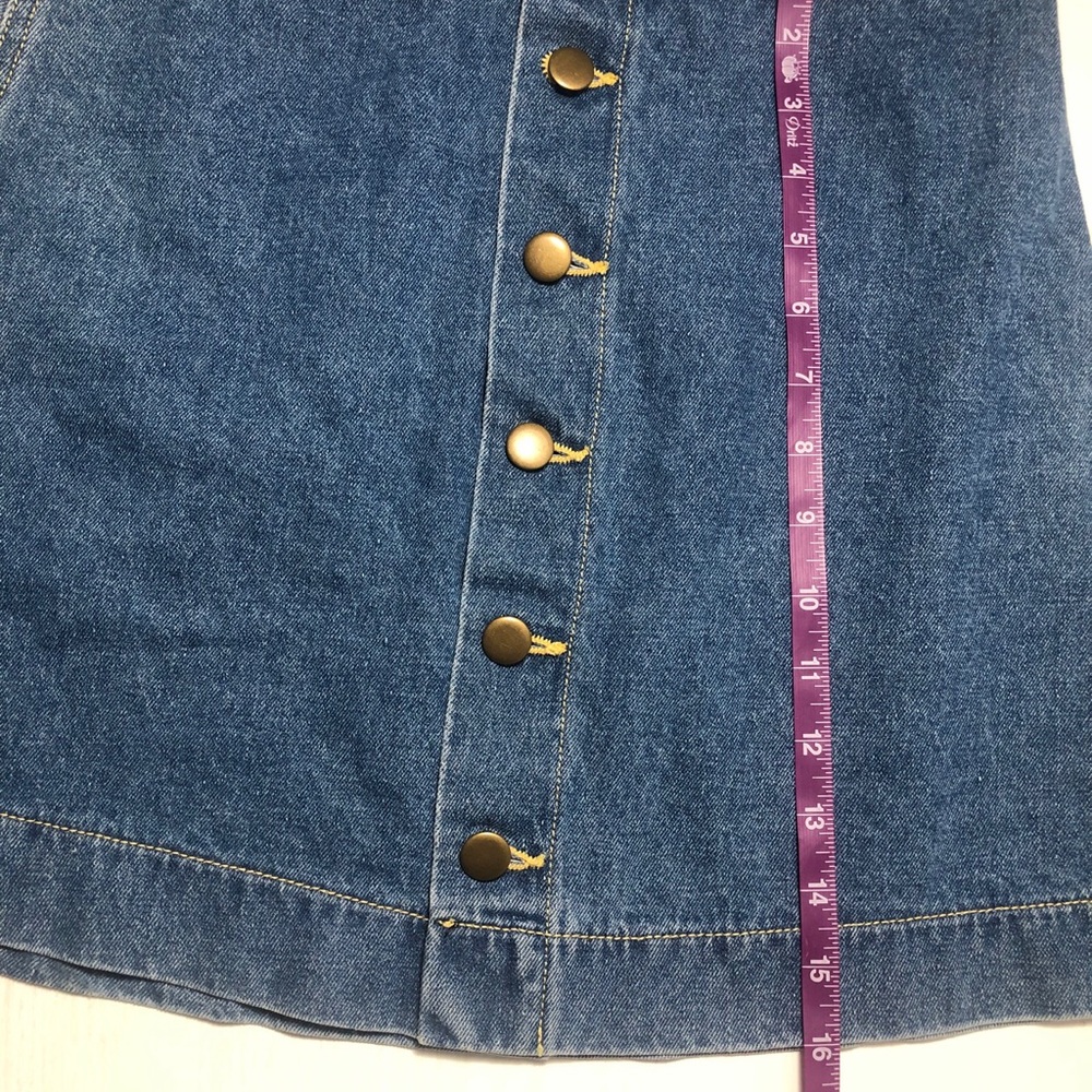 American Apparel Denim Button Front A-Line Mini Skirt Women’s Size Small - Picture 8 of 8
